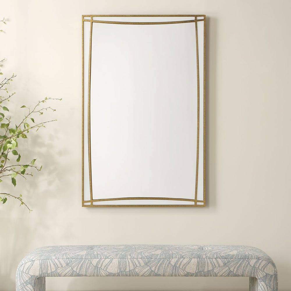 Uttermost Florence Warm Antique Gold Mirror - Image 1