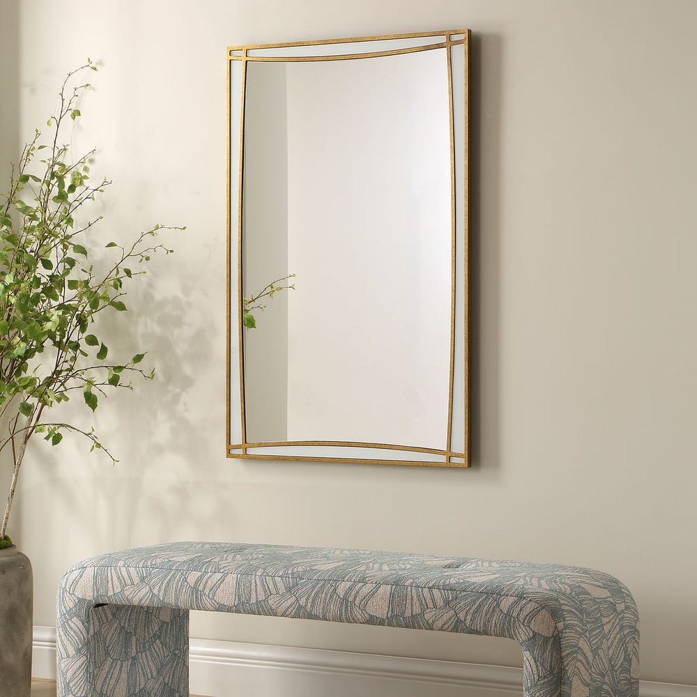 Uttermost Florence Warm Antique Gold Mirror - Image 2