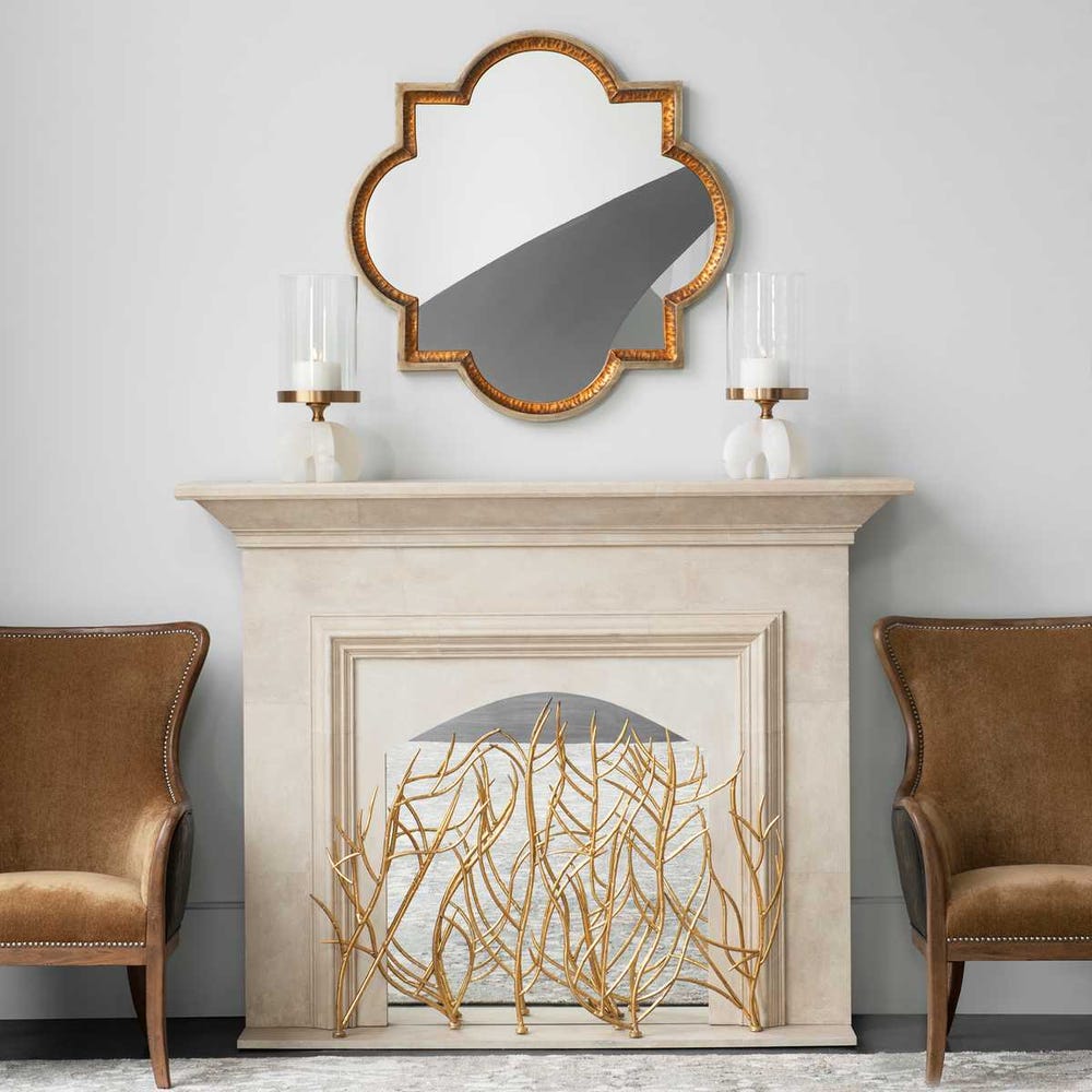 Uttermost Lourosa Quatrefoil Champagne Silver Mirror - Image 2