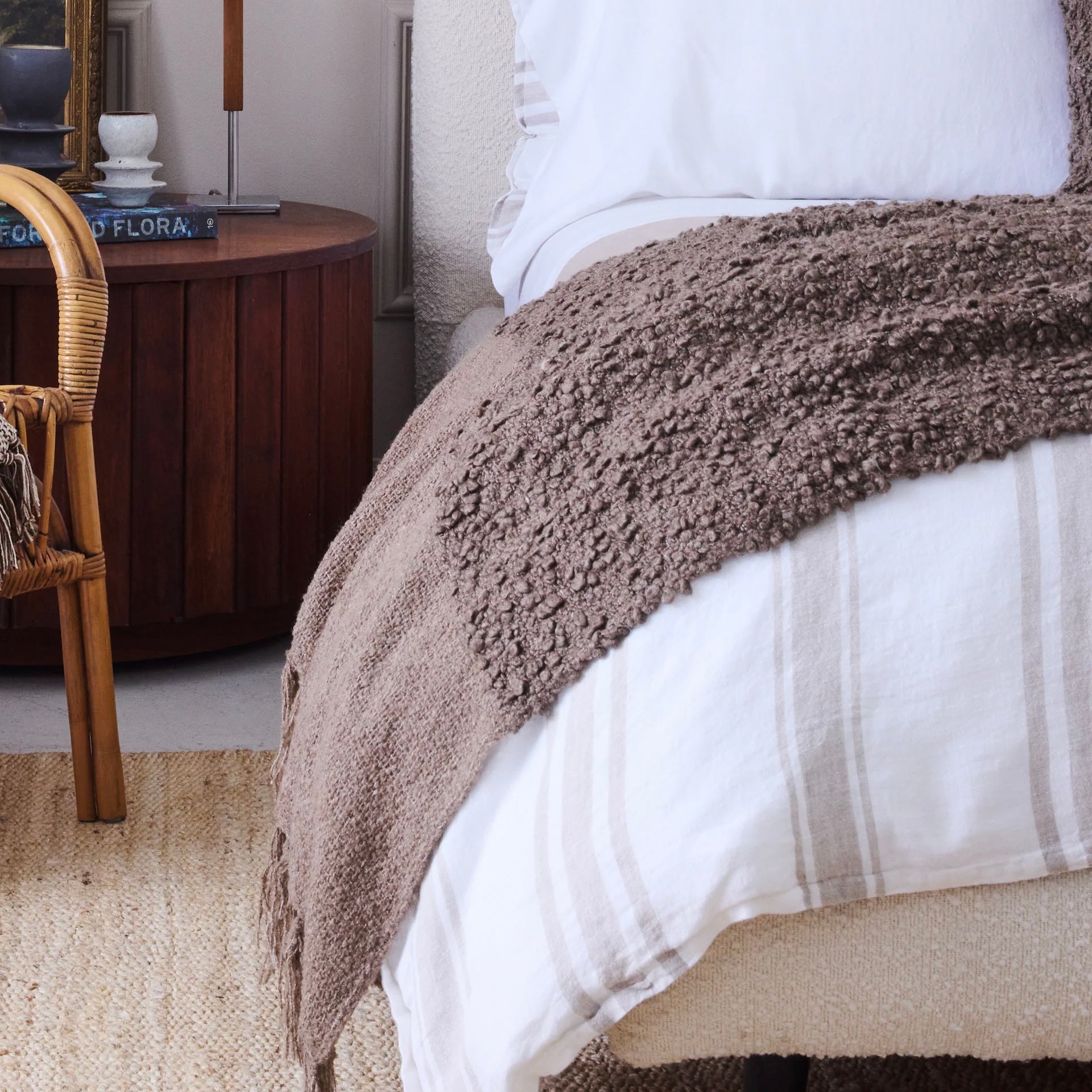 Pom Pom at Home Murphy Boucle Oversized Throw Blanket ~ Available in Ivory, Moss, Seaglass, Walnut & Midnight - Image 3