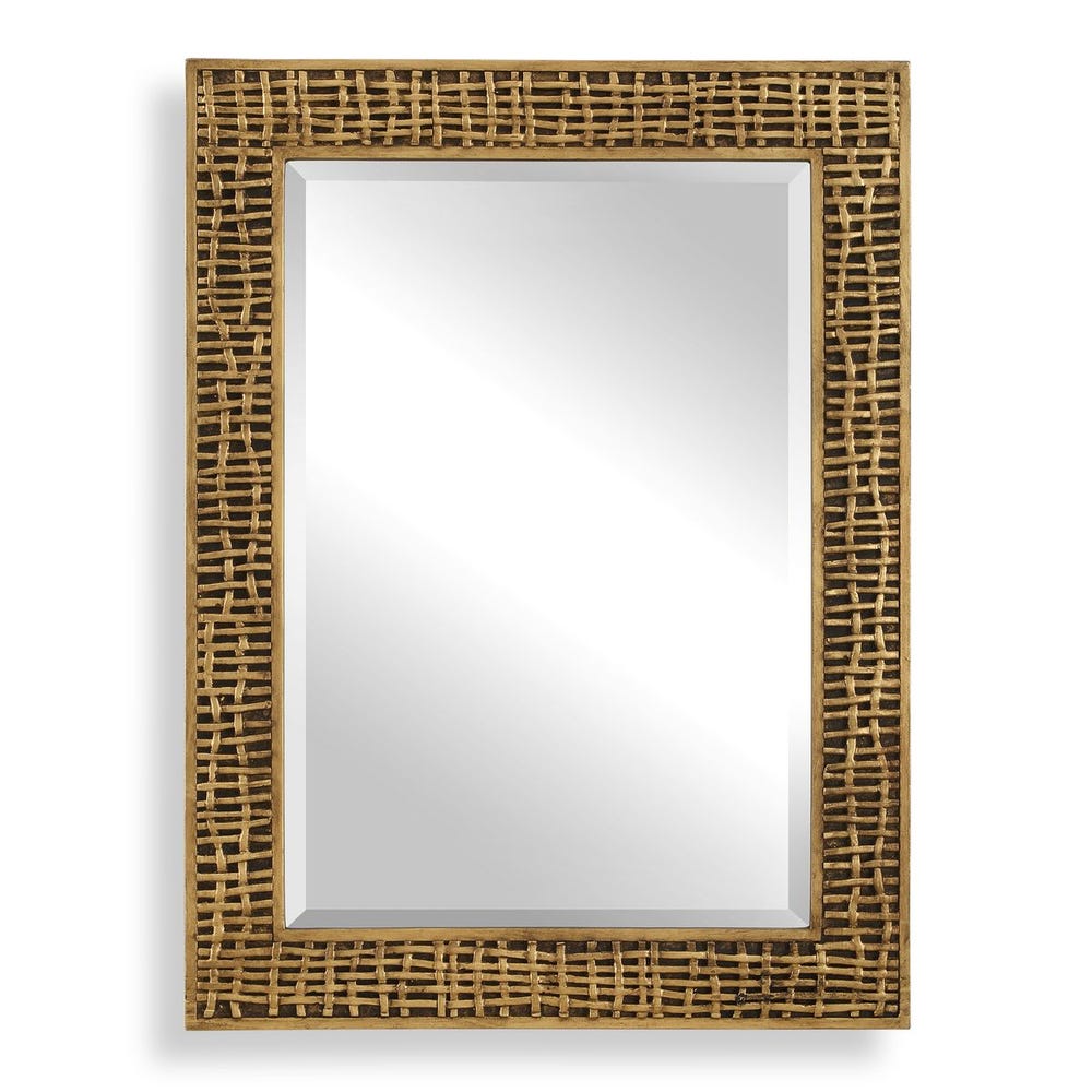 Uttermost Woven In Time Antique Gold Mirror - Image 3