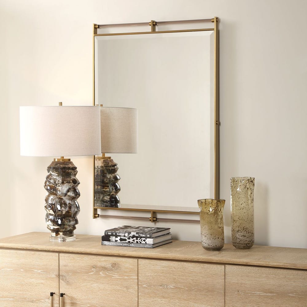 Uttermost Ripoll Plated Antique Brass Mirror - Image 2