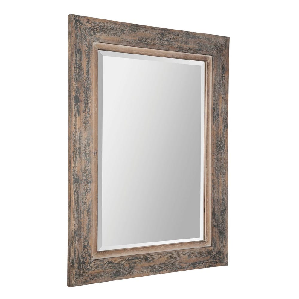 Uttermost Bozeman Slate Blue And Aged Wood Mirror - Image 3