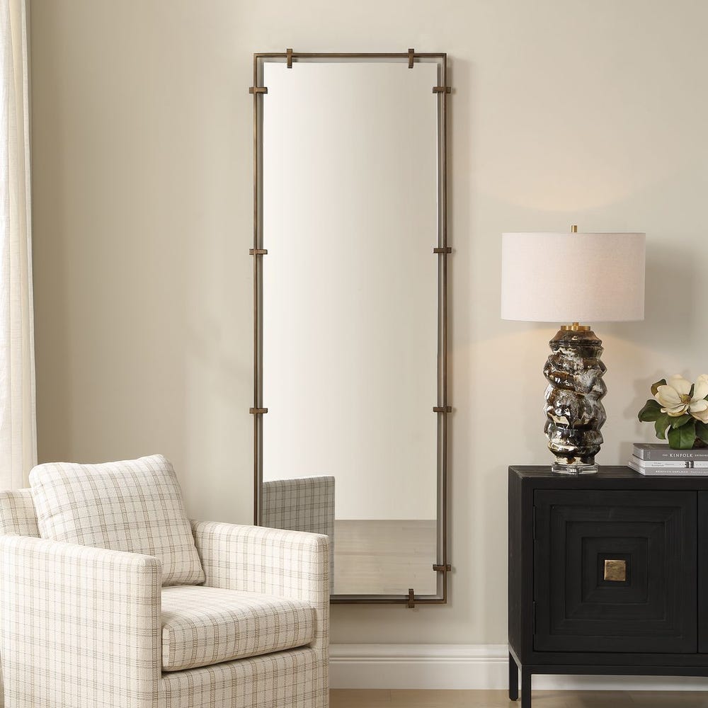 Uttermost Hann Dark Bronze Iron Mirror - Image 1