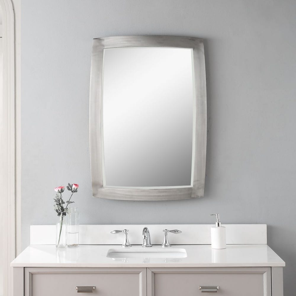 Uttermost Haskill Brushed Nickel Iron Mirror - Image 1