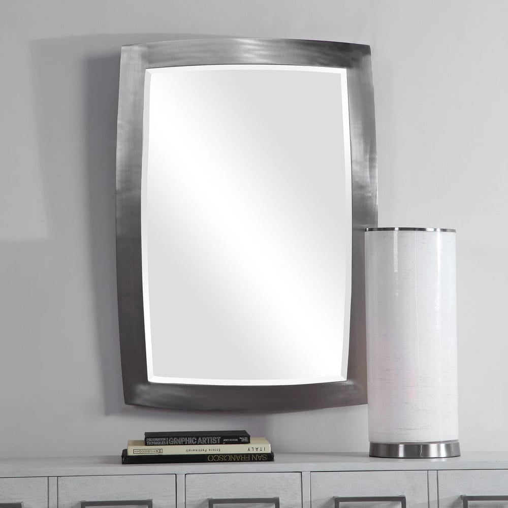 Uttermost Haskill Brushed Nickel Iron Mirror - Image 3