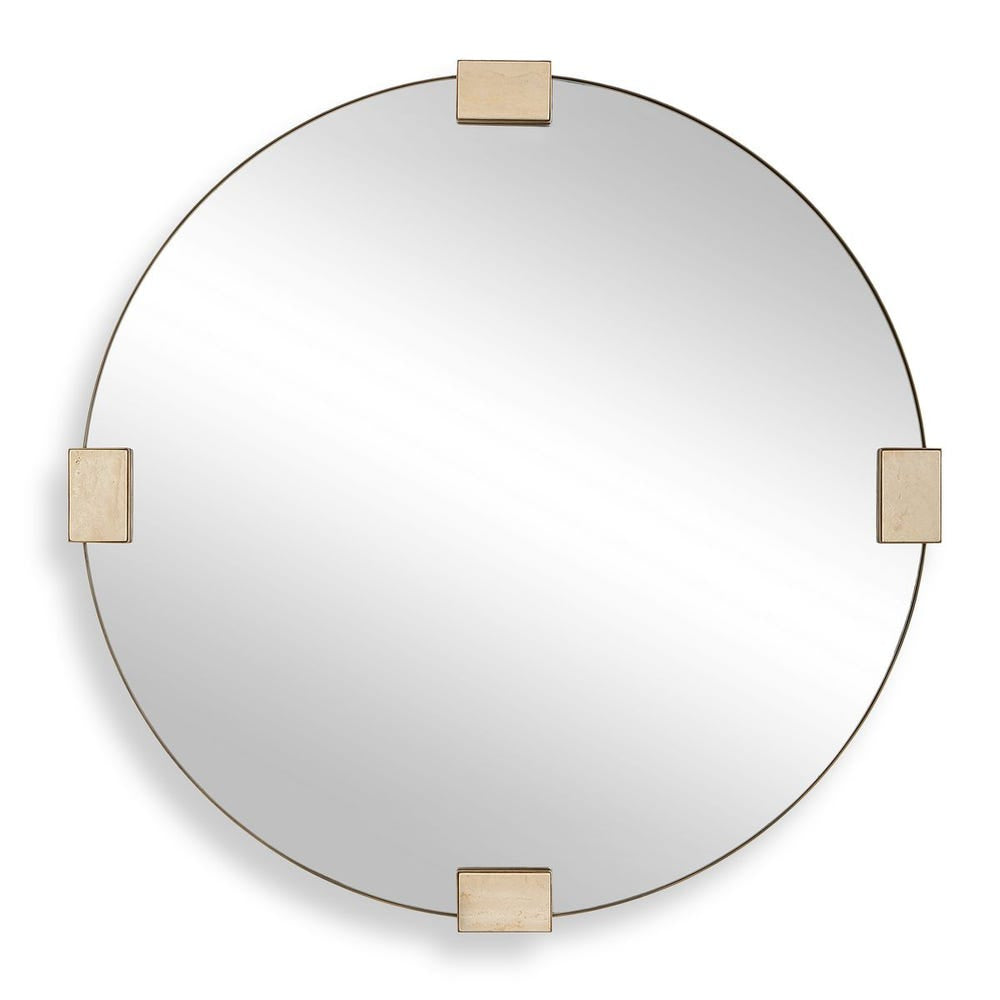 Uttermost Russo Travertine Round Mirror - Image 2
