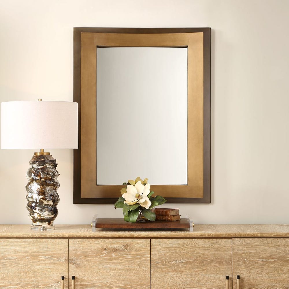 Uttermost Around The Bend Golden Bronze Mirror - Image 1