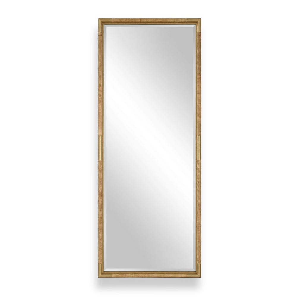 Uttermost Kampar Antique Gold Wrapped Natural Rattan Mirror - Image 2