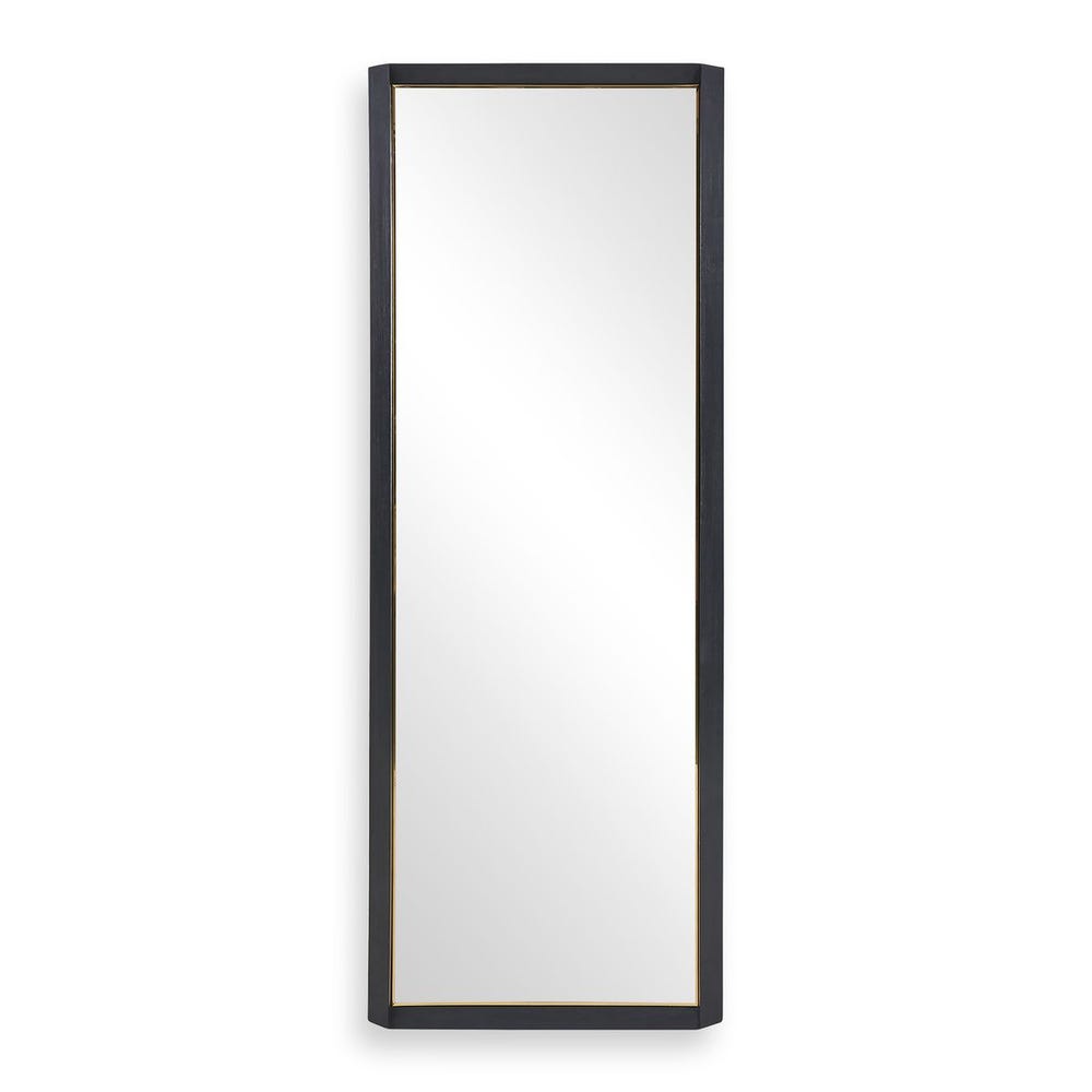 Uttermost Stenton Sleek Black With Gold Plated Inner Edge Tall Mirror - Image 3