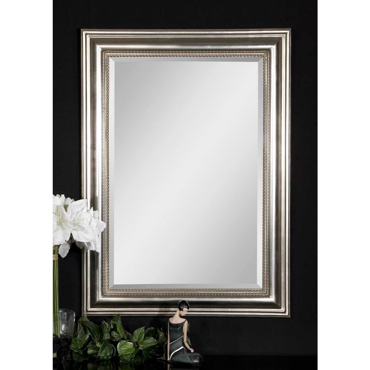 Uttermost Stuart Silver Leaf Gray Glaze Mirror - Image 2