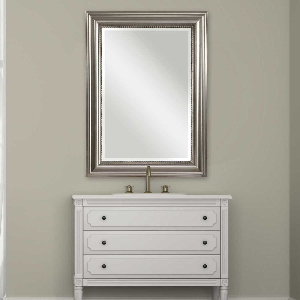 Uttermost Stuart Silver Leaf Gray Glaze Mirror - Image 3