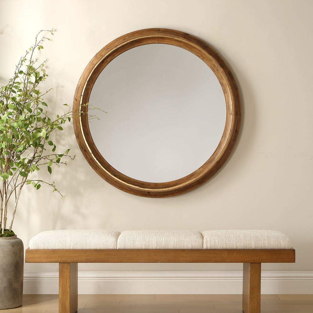 Uttermost Frontier Light Honey Mirror - Image 1