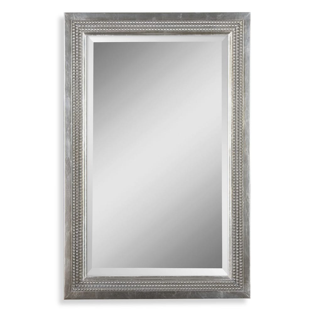 Uttermost Triple Beaded Silver Leaf Mirror - Image 3