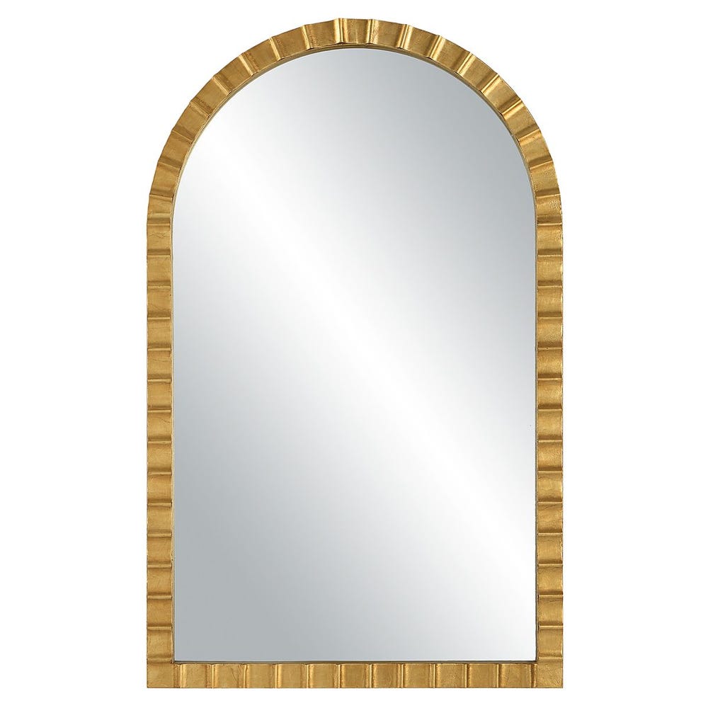 Uttermost Dandridge Antique Gold Leaf Iron Arch Mirror - Image 2