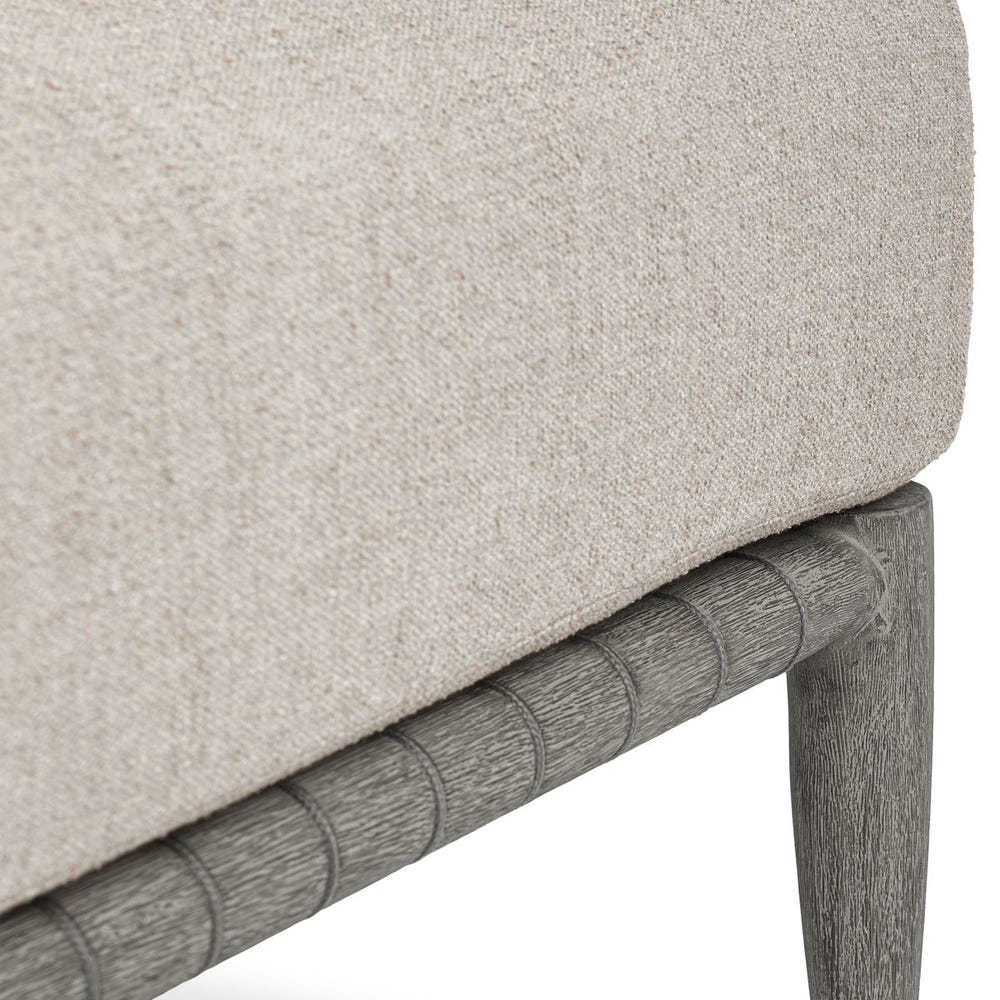 Uttermost Borneo Outdoor Ottoman ~ Weathered Gray Finish & Sunbrella Nuance Dove - Image 2