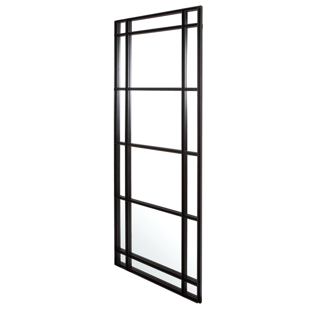 Uttermost Atticus Satin Black Iron Mirror - Image 3