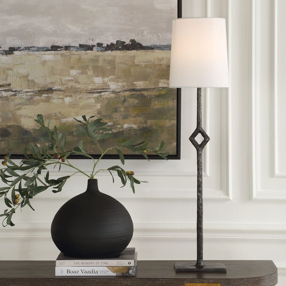 Uttermost Puncture Rustic Bronze Cordless Buffet Lamp - Image 1