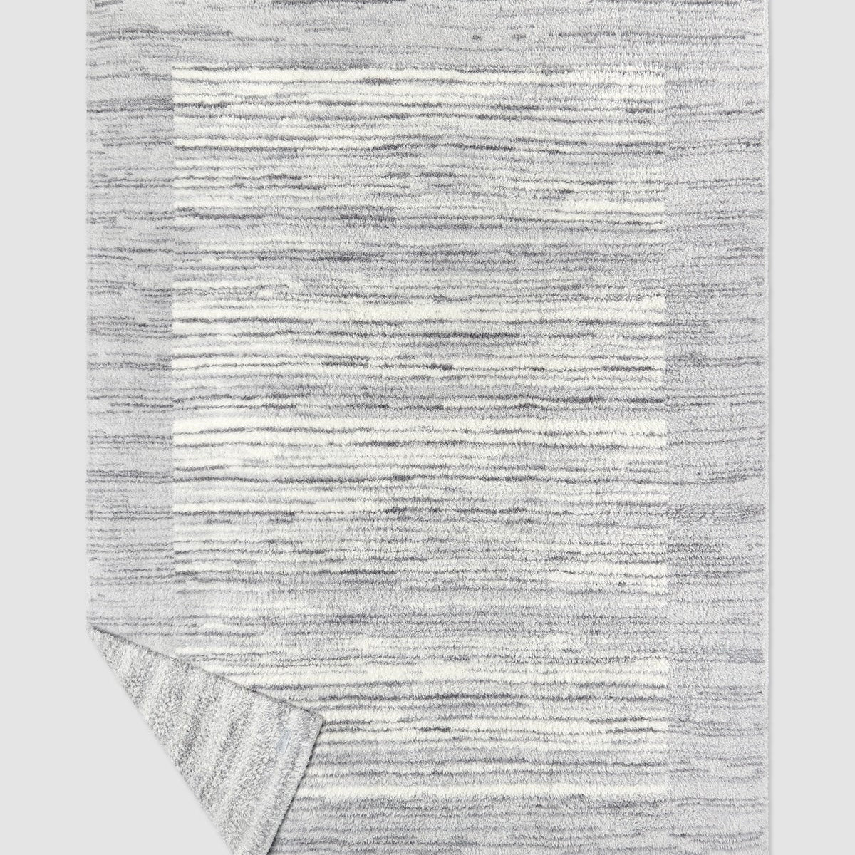 Barefoot Dreams CozyChic Space Dye Border Throw Blanket ~ Moonbean - Image 3
