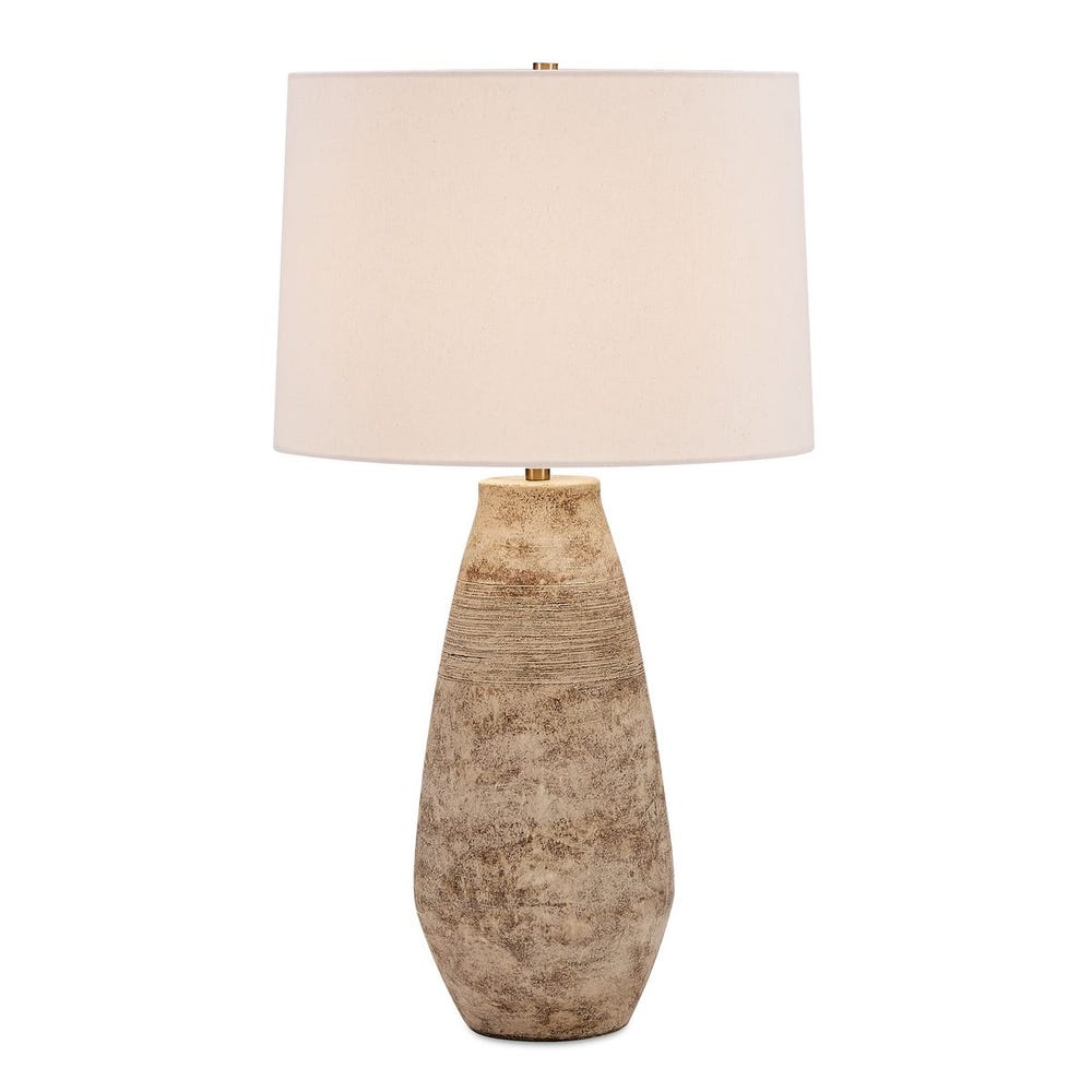 Uttermost Dunford Distressed Light Gray Wash And Dark Brown Undertones Table Lamp - Image 3