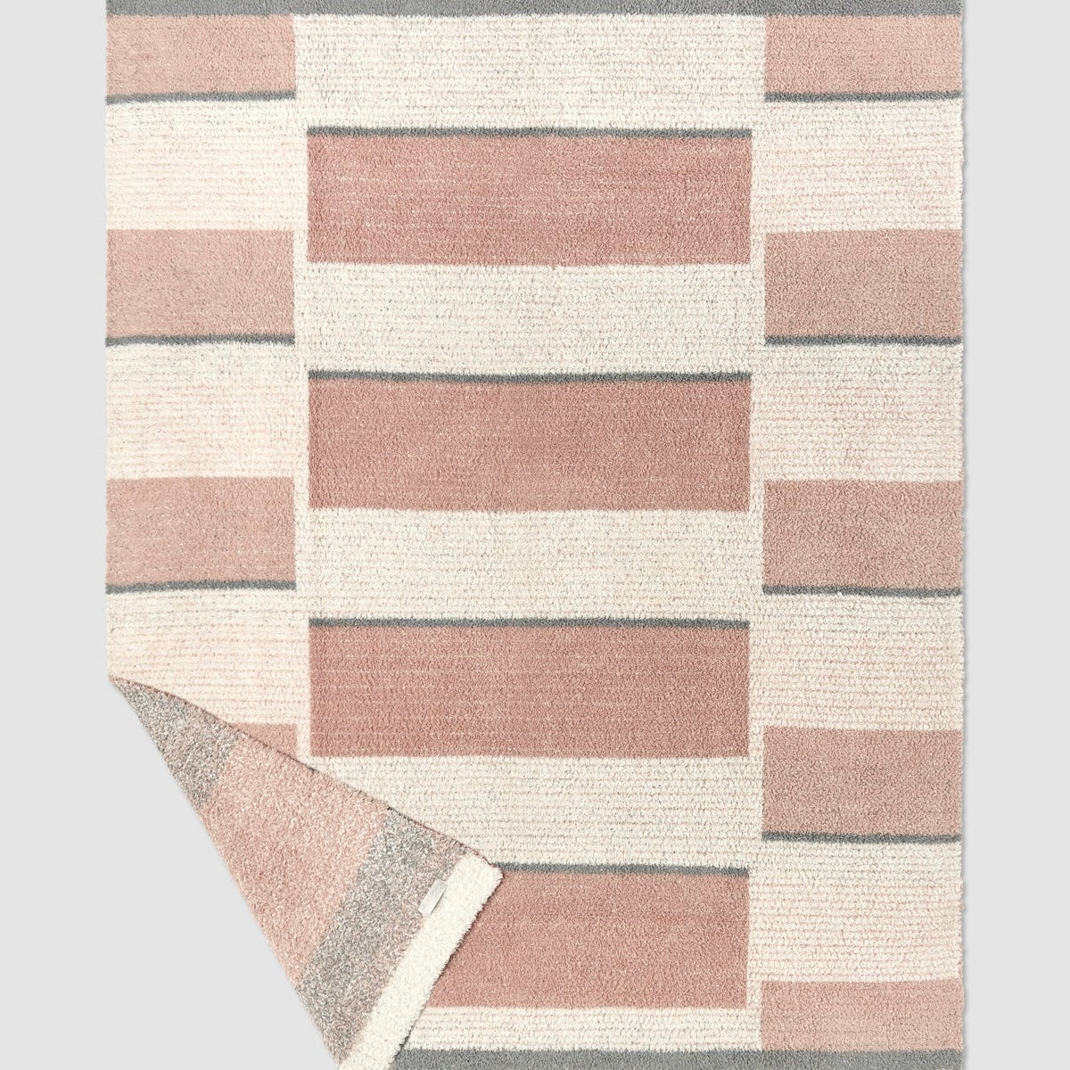 Barefoot Dreams CozyChic Cotton Playa Checkered Throw Blanket ~ Cream - Image 3