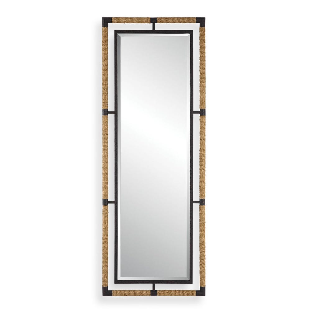 Uttermost Melville Natural Rope And Rust Black Tall Mirror - Image 3