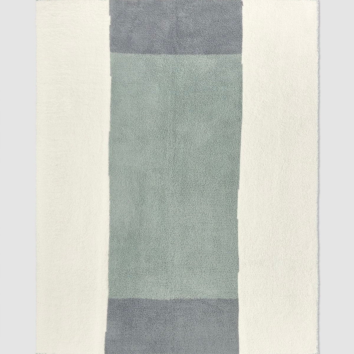 Barefoot Dreams CozyChic Cova Center Stripe Throw Blanket ~ Beach Glass - Image 2