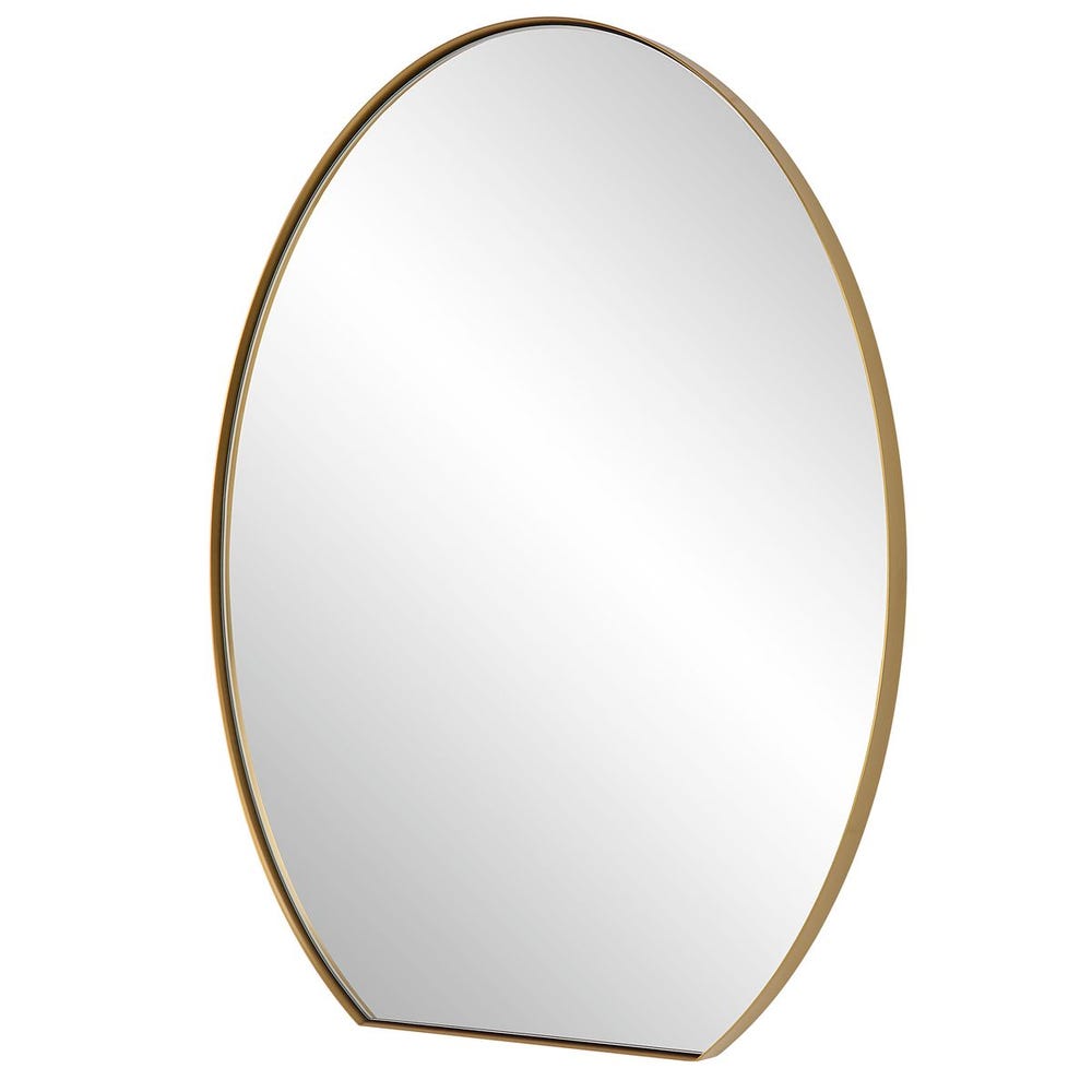 Uttermost Cabell Brushed Brass Oval Mirror - Image 3