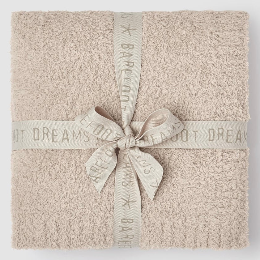 Barefoot Dreams CozyChic Sofa Blanket ~ Stone - Image 1