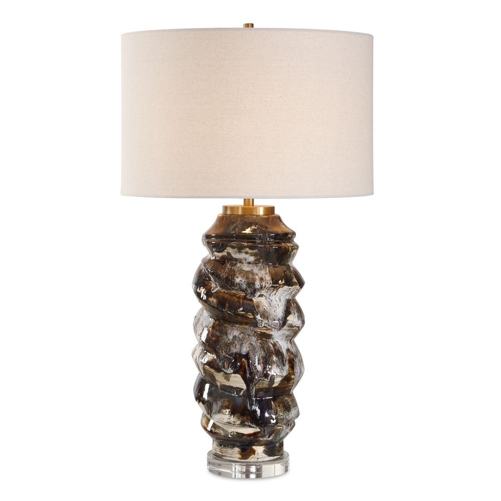 Uttermost Cuoco Chocolate Browns And Off- Whites Table Lamp - Image 2