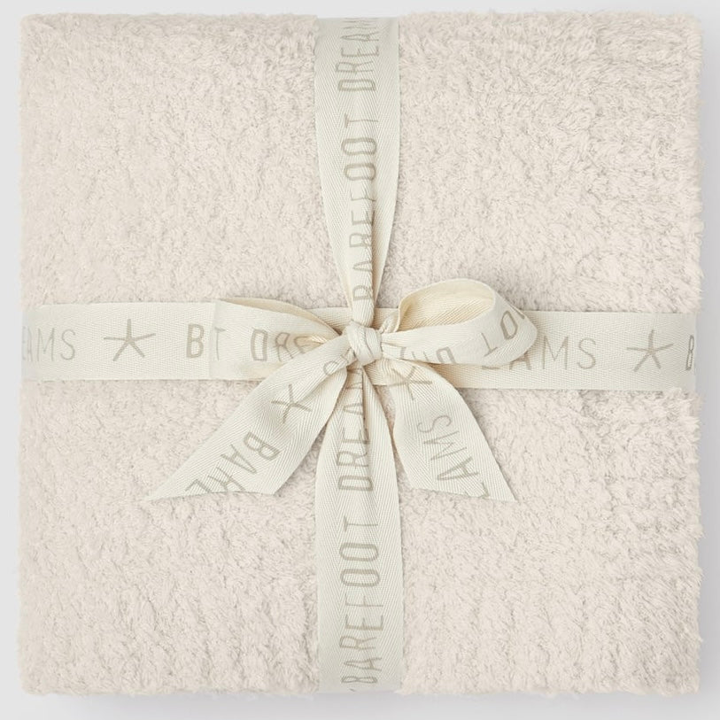 Barefoot Dreams CozyChic Sofa Blanket ~ Cream - Image 1