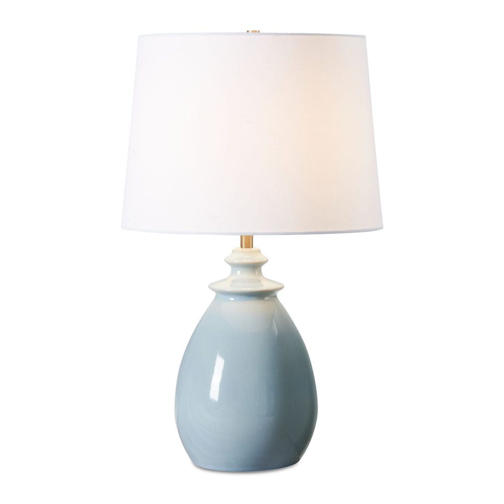 Uttermost Lorene Light Blue Glaze Table Lamp - Image 3