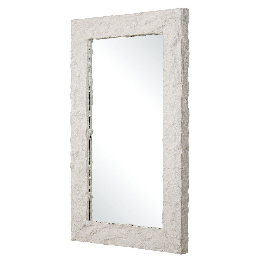Uttermost Quarry Rustic Aged Ivory Rectangle Mirror - Image 3