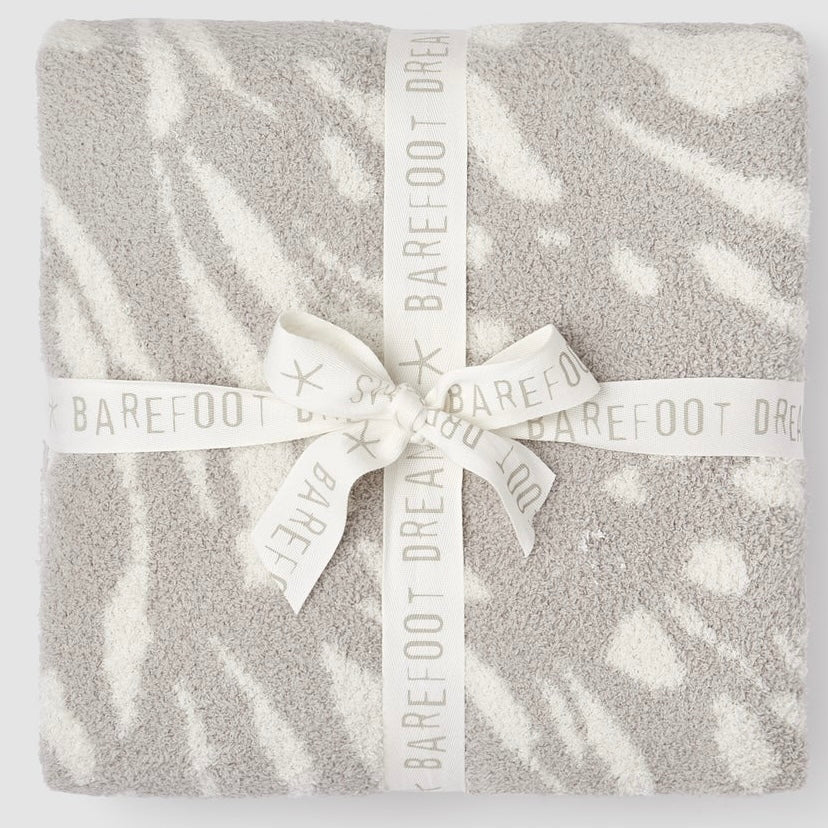 Barefoot Dreams CozyChic Star Animal Throw Blanket ~ Cream & Sandstone