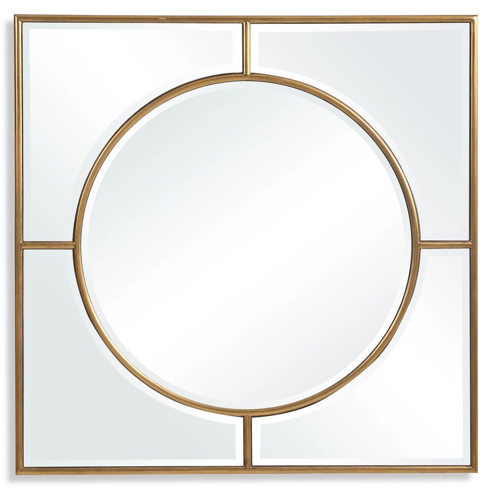 Uttermost Stanford Brushed Gold Square Mirror - Image 3