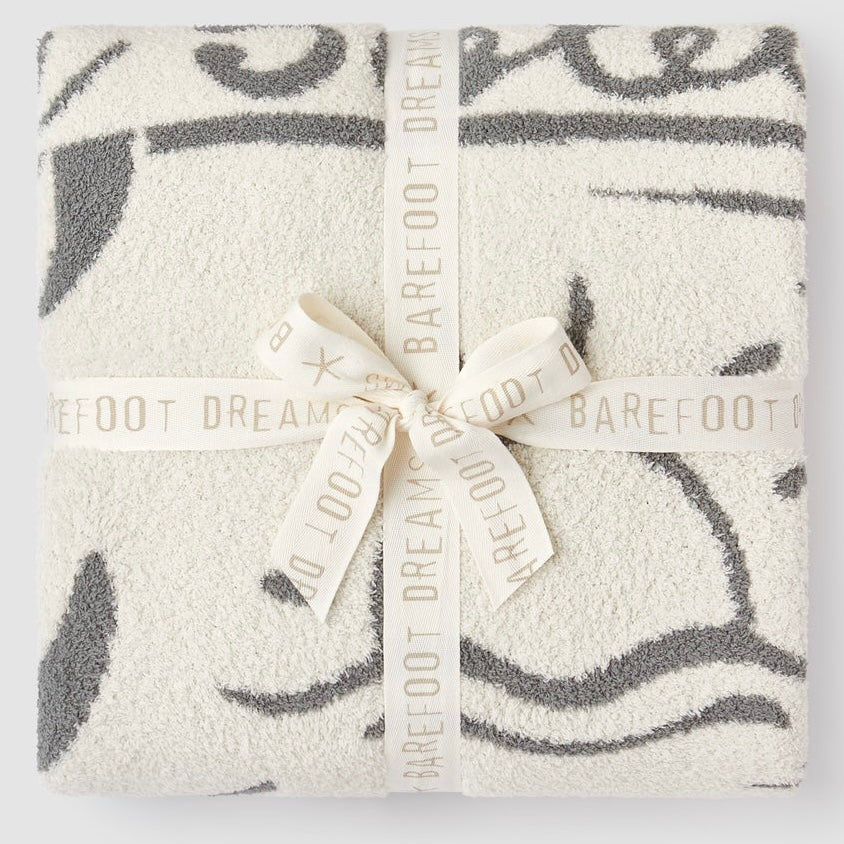 Barefoot Dreams CozyChic Le Soleil Throw Blanket ~ Cream