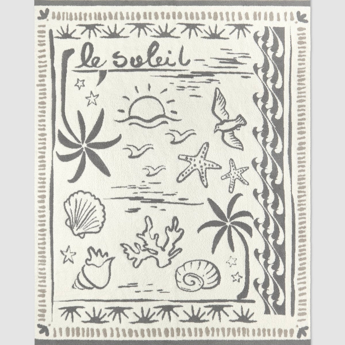 Barefoot Dreams CozyChic Le Soleil Throw Blanket ~ Cream - Image 2