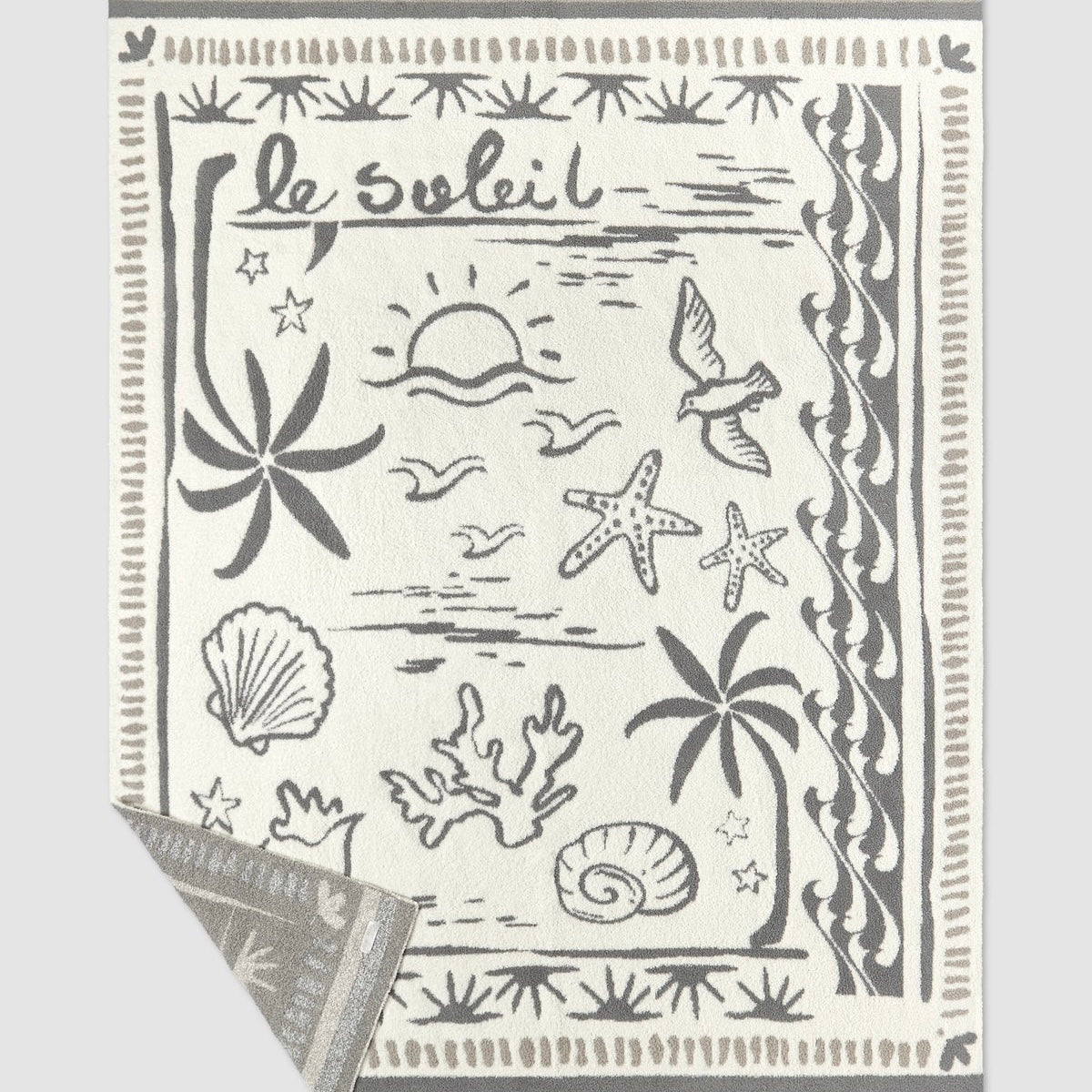 Barefoot Dreams CozyChic Le Soleil Throw Blanket ~ Cream - Image 3