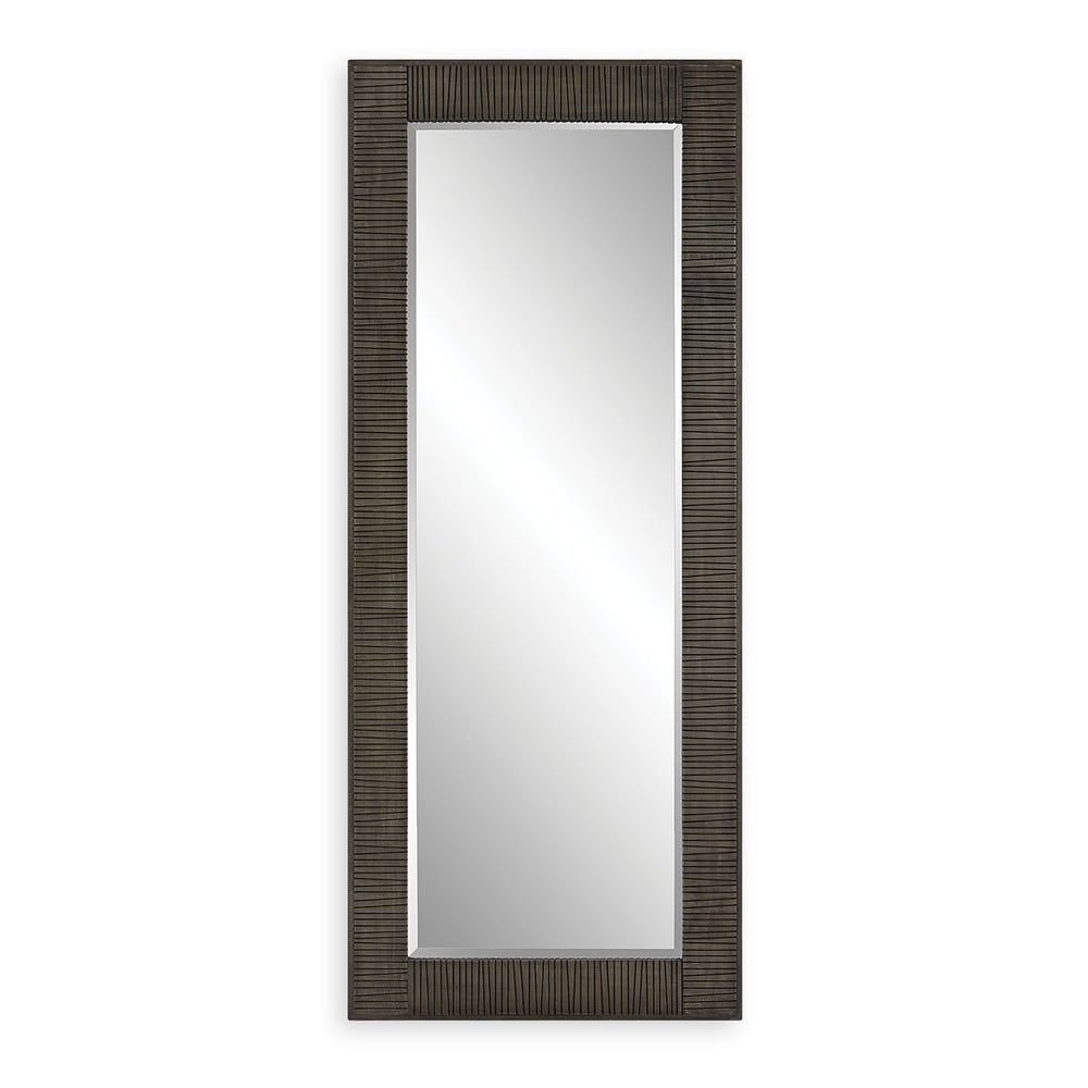 Uttermost Figaro Rustic Wood Gray Washed Mirror - Image 3