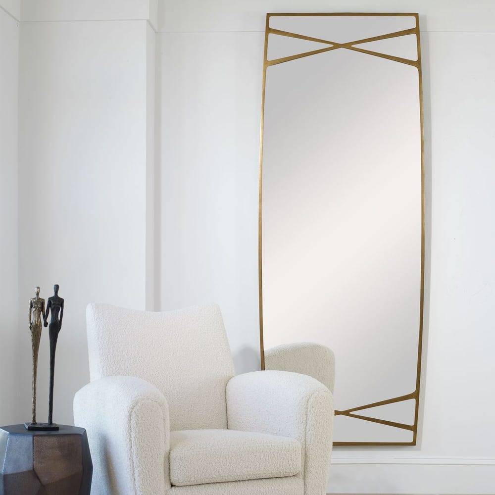 Uttermost Gentry Antique Gold Oversized Mirror - Image 1