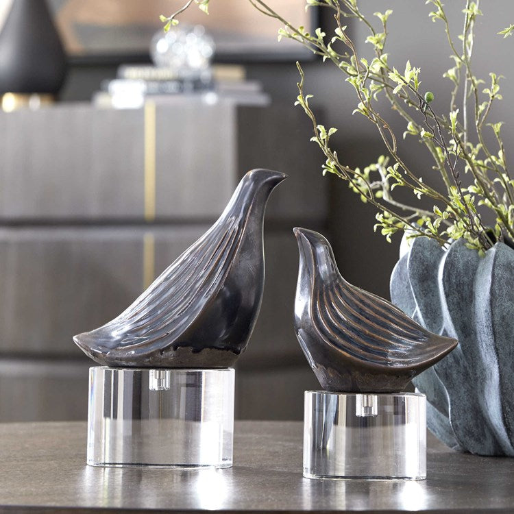 Uttermost Nesting Birds Set of 2 Sculptures - Image 1