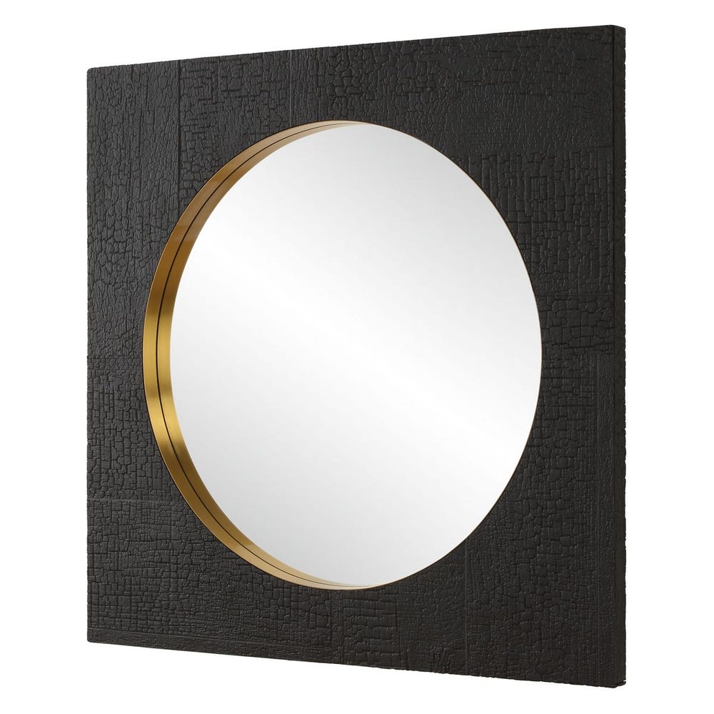 Uttermost Ember Rich Black Wood Charring Square Mirror - Image 3