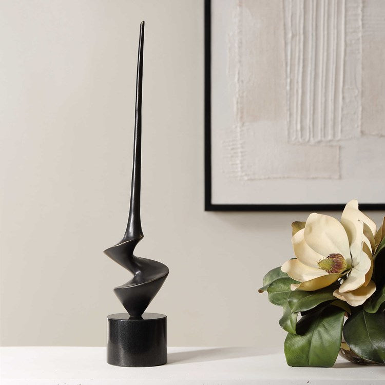 Uttermost All Twisted Aged Bronze Cast Iron Sculpture - Image 1