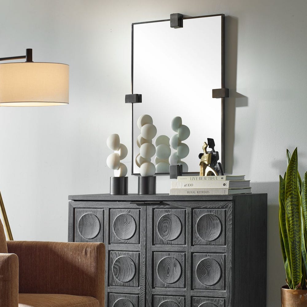 Uttermost Bateau Modern Gun Metal Mirror - Image 2
