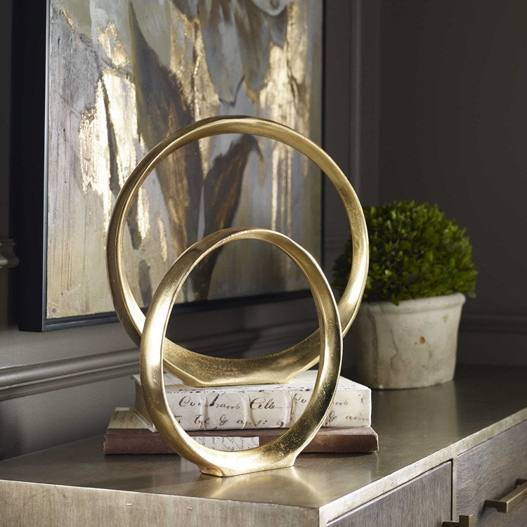 Uttermost Jimena Ring Gold Set of 2 Sculptures - Image 1