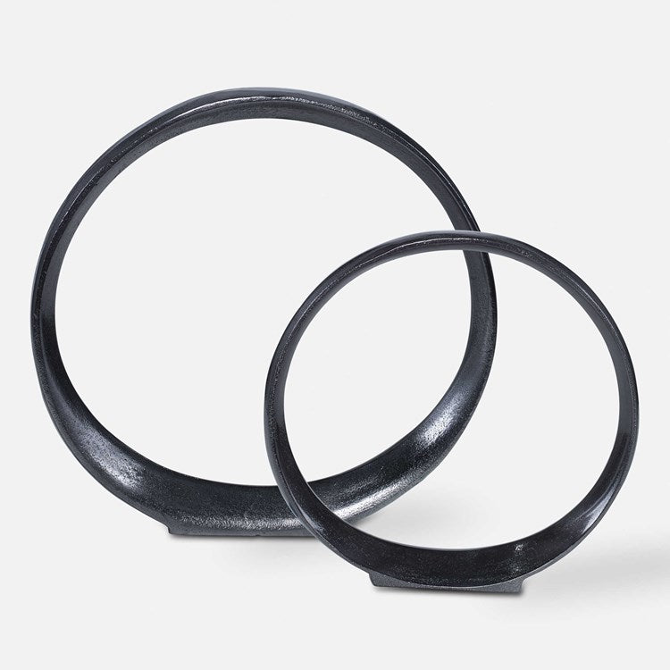 Uttermost Orbits Ring Black Nickel Set of 2 Sculptures - Image 3