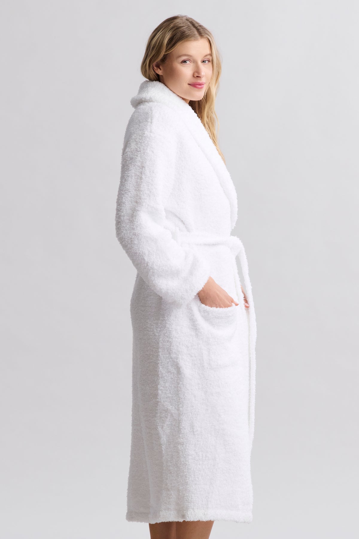 Barefoot Dreams Cozychic Adult Robe ~ White ~ Available in 4 Sizes - Image 2