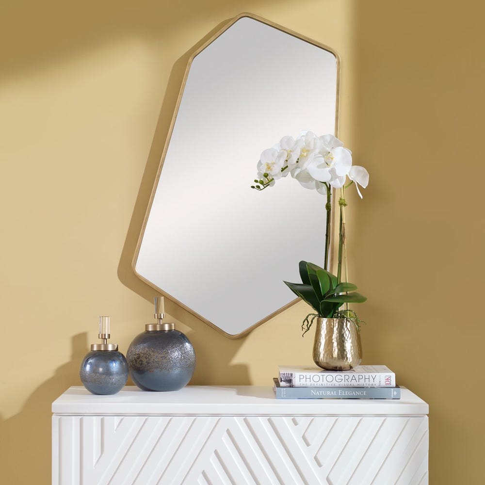 Uttermost Linneah Large Aged Gold Mirror - Image 1