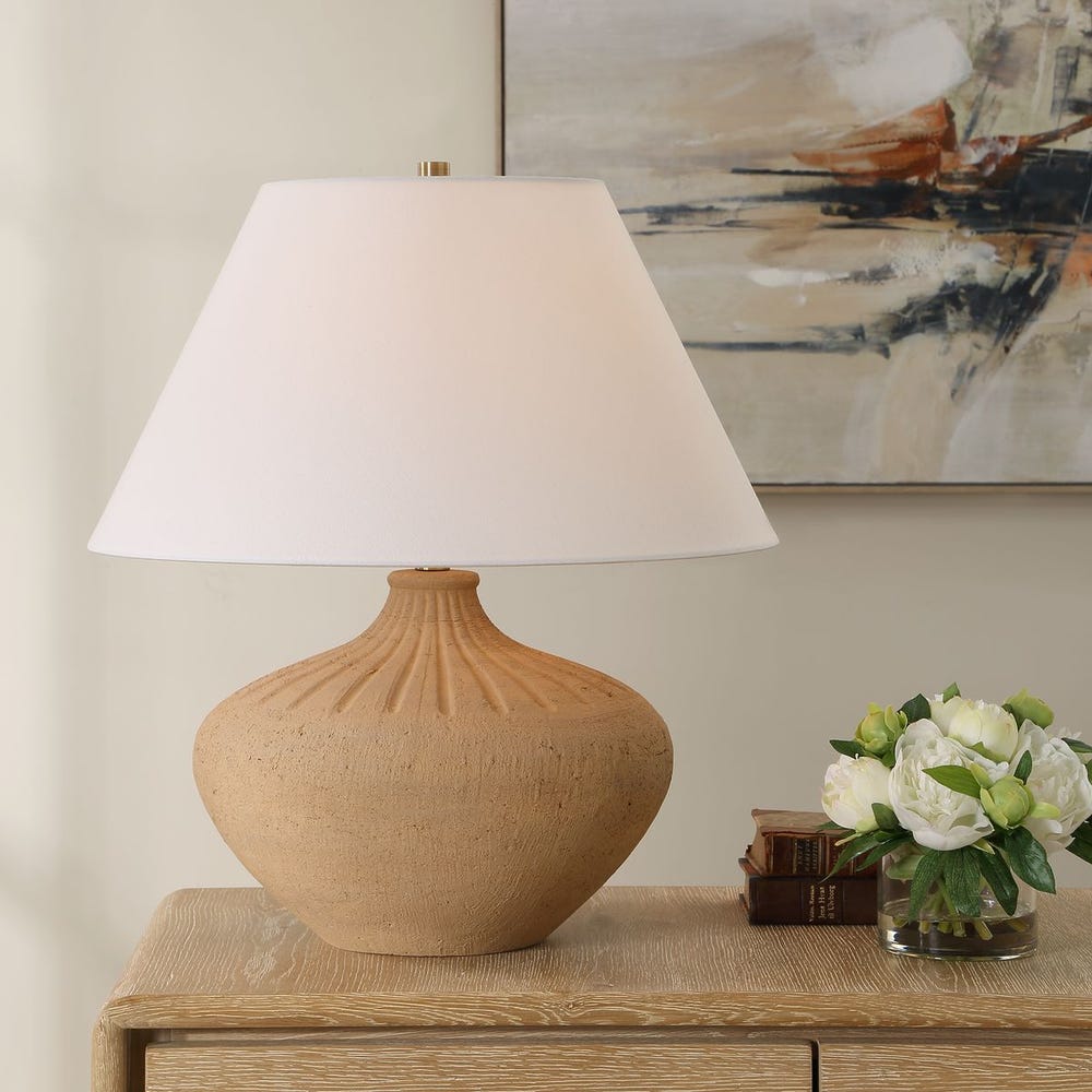 Uttermost Eldon Terracotta Urn Shaped Table Lamp - Image 1