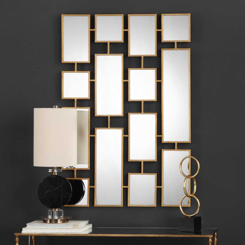 Uttermost Kennon Crafted Gold Leaf Mirror - Image 1